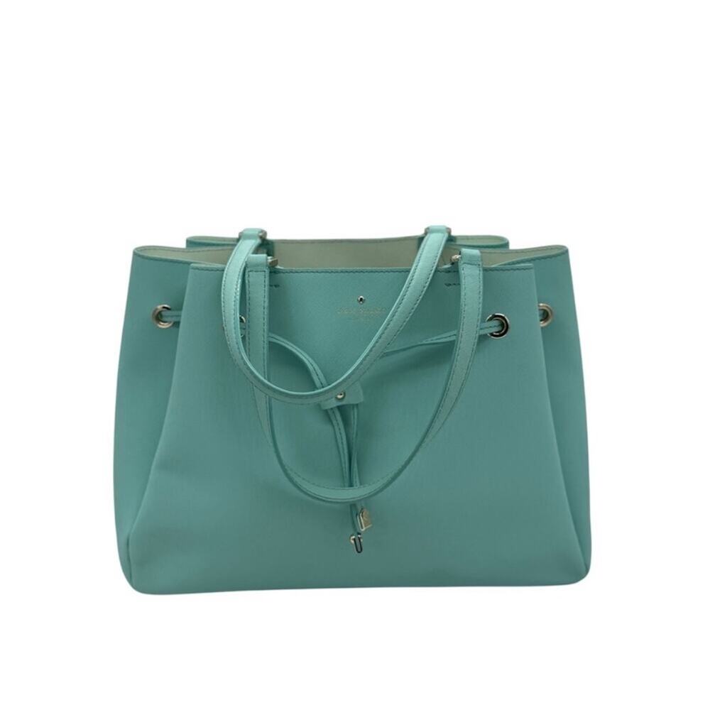 Kate Spade New York Cape Drive Lynnie Tote, beautiful Tiffany blue, EUC - Picture 3 of 15